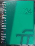 AGENDA 2024 SETTIMANALE POLIPROPILENE SPIRALATA 15x21 cm INTEMPO Prodotto di Qualità Verde