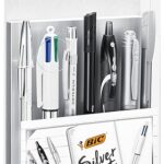 BIC Silver Set 1 Quaderno, 3 Pennea Sfera, 1 Penna Gel, 1 Matita in Grafite HB, 1 Pennarello in Feltro, 1 Portamine