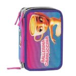 BRAINROT - Astuccio Scuola Ufficiale Brainrot, Astuccio 3 Scomparti con Forbici, Pennarelli, Matite Colorate, Penne, Temperino, Righello e Gomma, Interno Foderato, 20x13hx7 cm