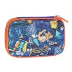 COMIX BRIGHT - Astuccio Scuola, Astuccio Maxi Zip per Bambini e Ragazzi, con Set Cancelleria Incluso, Cover Metal Iridescente, Rigido con Maxi Logo e Tirazip in Metallo, 21 x 14,5H x 6,5 cm