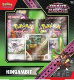 Collezione illustrazione Kingambit dell’espansione Scarlatto e Violetto - Segreto Fiabesco del GCC Pokémon (1 carta promozionale olografica, 2 carte olografiche e 4 buste di espansione), italiano - immagine 4