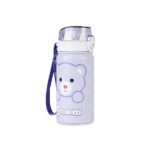 Colourbook Borraccia Termica Bambini 400 Ml, Acciaio Inox Doppia Parete, Beccuccio Silicone, Anti Perdita, Facile Da Aprire, Per Scuola Asilo Tempo Libero, Con Gancio Trasporto, Colore Lilla - immagine 4