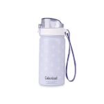 Colourbook Borraccia Termica Bambini 400 Ml, Acciaio Inox Doppia Parete, Beccuccio Silicone, Anti Perdita, Facile Da Aprire, Per Scuola Asilo Tempo Libero, Con Gancio Trasporto, Colore Lilla - immagine 5