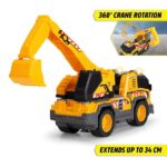 Dickie Toys - Escavatore Cm. 30, con braccio girevole a 360°, perfetto per giocare sulla sabbia, con luci e suoni, a partire dai 3 anni, 203306026 - immagine 3