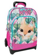 Franco Cosimo Panini WWF - Zaino Illustrato Trolley STACCABILE Regolabile con Maniglia e Spallacci a Scomparsa, Cerniera e Tasca Frontale Zip - Zainetto Bambina - Zaino Scuola cm 36x23X47H