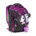 GO POP Zaino Love Dark Estensibile Round Per Bambine, 3 Scomparti E Tasche Interne, Schienale E Spallacci Imbottiti, Con Fascia Personalizzata E Pop Up, Per Scuole Elementari e Medie - immagine 3