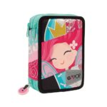 Giochi Preziosi GOPOP 2022 Astuccio Triplo Princess, per chi si sente dolce, sognatrice e magica, completo di Matite Colorate, Pennarelli, Penne, Gomma, Temperino, Righello e Forbice, GG9L2200