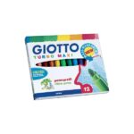 Giotto 454000 Turbo Pennarelli, Turbo Maxi Punta Larga, 5 mm, Confezione da 12, Assortiti