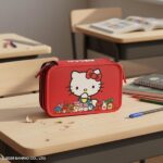 HELLO KITTY - Astuccio Scuola Ufficiale Hello Kitty, Astuccio 3 Scomparti Bambino e Bambina con Set Cancelleria, Penna Cancellabile Blu e Pratica Chiusura a Zip, 20x13Hx7 cm - immagine 7