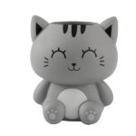 I-TOTAL - Portatutto 3D – Organizer da Scrivania in Stile Kawaii per Penne e Accessori, Idea Regalo (GREY CAT)