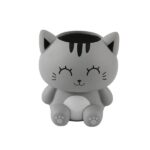 I-TOTAL - Portatutto 3D – Organizer da Scrivania in Stile Kawaii per Penne e Accessori, Idea Regalo (GREY CAT) - immagine 3