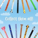 LEGAMI - Set di 15 penne gel cancellabili, con inchiostro gel cancellabile, non rovinano i fogli, punta da 0,7 mm, colori assortiti e motivi a forma di animali - immagine 8