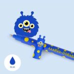 LEGAMI Set di 7 penne gel cancellabili + astuccio super morbido + portachiavi in peluche set regalo | Cancelleria per il ritorno a scuola per bambini, adolescenti e studenti | Simpatici disegni a tema - immagine 7