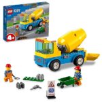 LEGO 60325 City Great Vehicles Autobetoniera, Camion Giocattolo, Giochi per Bambini dai 4 Anni in su con Veicoli da Cantiere