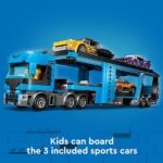 LEGO City 60408 - Autotransporter con Sportwagen, Muslcar e Hot Rod (998 pezzi) - immagine 6