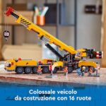 LEGO City Gru da Cantiere Mobile Gialla, Giochi Creativi per Bambini e Bambine da 9 Anni con Veicolo Giocattolo da Cantiere con Funzioni Realistiche e 4 Minifigure, Idea Regalo Divertente 60409 - immagine 4