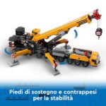 LEGO City Gru da Cantiere Mobile Gialla, Giochi Creativi per Bambini e Bambine da 9 Anni con Veicolo Giocattolo da Cantiere con Funzioni Realistiche e 4 Minifigure, Idea Regalo Divertente 60409 - immagine 6