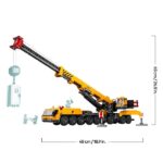 LEGO City Gru da Cantiere Mobile Gialla, Giochi Creativi per Bambini e Bambine da 9 Anni con Veicolo Giocattolo da Cantiere con Funzioni Realistiche e 4 Minifigure, Idea Regalo Divertente 60409 - immagine 9