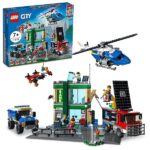 LEGO City Police Inseguimento della Polizia alla Banca, con Elicottero, Drone e 2 Camion, Giocattolo Bambini 7+ Anni, 60317, Imballaggio No