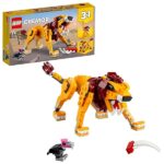 LEGO Creator 3 in 1 Leone Selvatico, Struzzo e Facocero, Animali Giocattolo per Bambini, 31112