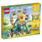 LEGO Creator 3 in 1 Ruota Panoramica, Autoscontro e Giostra, Playset Parco Giochi, Costruzioni per Bambini di 9 Anni,