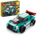 LEGO Creator 3 in 1 Street Racer 31127 Kit da costruzione con muscle car, giocattolo hot rod e auto da corsa, modelli di auto per bambini dai 7 anni che amano