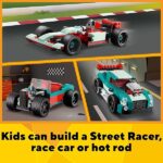 LEGO Creator 3 in 1 Street Racer 31127 Kit da costruzione con muscle car, giocattolo hot rod e auto da corsa, modelli di auto per bambini dai 7 anni che amano - immagine 6