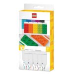 LEGO Iconic Articoli da Scrittura confezione da 10: Creativo Penna a Gel Asciugatura Rapida con Piastrella LEGO - Set di 10 Colori, Punta Fine 0.7 - Strumento da Scrittura per Ufficio