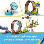 LEGO Sonic the Hedgehog Sfida del Giro della Morte nella Green Hill Zone di Sonic, Gioco da Costruire per Bambini e Bambine con 9 Personaggi tra cui Dr. Eggman e Amy, Idea Regalo di Compleanno 76994 - immagine 4