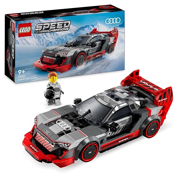 LEGO-Speed-Champions-Auto-da-Corsa-Audi-S1-E-Tron-Quattro-Modellino-da-Costruire-di-Macchina-Giocattolo-per-Bambini-e-B-B0CFVZ1LCY LEGO Speed Champions Auto da Corsa Audi S1 E-Tron Quattro, Modellino da Costruire di Macchina Giocattolo per Bambini e Bambine da 9 Anni in su con Minifigure del Pilota, Veicolo da Esposizione 76921 - immagine 1