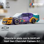 LEGO Speed Champions NASCAR Next Gen Chevrolet Camaro ZL1, Modellino di Auto da Costruire, Macchina Giocattolo da Collezione con Minifigure del Pilota, Giochi per Bambini e Bambine da 9 Anni 76935 - immagine 3