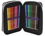 LYON GAMER - Astuccio Scuola Ufficiale Lyon Gamer, Astuccio 3 Scomparti Bambino e Bambina con Set Cancelleria, Penna Cancellabile Blu Frixion e Pratica Chiusura a Zip, 20x13Hx7 cm, Multicolore - immagine 4