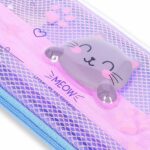 Legami - Astuccio Wonderwow, 2 scomparti e portapenne, scomparto interno in rete, chiusura lampo, 23 x 11 x 5 cm, multicolore, 23 x 11 x 5 cm, Kitty con gomma - immagine 6