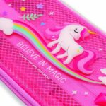 Legami - Astuccio Wonderwow, Tema Unicorn, 2 Scomparti e Portapenne interno, Scomparto interno con Tessuto a Rete, Chiusura a Zip, 23x11x5 cm - immagine 5