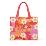 Legami - Borsa da Mare, Borsa Mare Grande, Beach Bag in Materiale Rinforzato, Borsa da Spiaggia con Chiusura Bottone Magnetico, Tote Bag, Sostiene fino a 15 KG, 44 x 61,5 cm, Daisy
