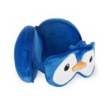 Legami - Cuscino da Viaggio con Mascherina da Notte, Chiusura a Zip, Salvaspazio, Gancio per un Trasporto comodo, 16x16 cm, Tema Penguin - immagine 4