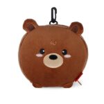 Legami - Cuscino da Viaggio con Mascherina da Notte, Chiusura a Zip, Salvaspazio, Gancio per un Trasporto comodo, 16x16 cm, Tema Teddy Bear