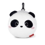 Legami - Cuscino da Viaggio con Mascherina da Notte, Chiusura a Zip, Salvaspazio, Gancio per un Trasporto comodo, 16x16 cm, Tema Panda