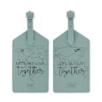 Legami - Etichette Bagaglio, Let's Get Lost Together, Set di 2 Targhette per Valigia, Accessorio per Viaggio Aereo Crociera Treno, Tag del Bagaglio per Proteggi Dati in Pelle PU e Microfibra