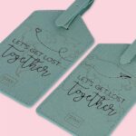 Legami - Etichette Bagaglio, Let's Get Lost Together, Set di 2 Targhette per Valigia, Accessorio per Viaggio Aereo Crociera Treno, Tag del Bagaglio per Proteggi Dati in Pelle PU e Microfibra - immagine 6