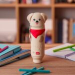 Legami - Kawaii Astuccio Scuola 2 in 1 in Morbido Silicone, Golden, Portapenne da Tavolo, Chiusura con Cerniera, Penne Pastelli Pennarelli, H 20 cm - immagine 7
