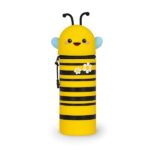 Legami - Kawaii Astuccio Scuola 2 in 1 in Morbido Silicone, Portapenne da Tavolo, Chiusura con Cerniera, Penne Pastelli Pennarelli