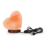 Legami Lampada di Sale, Cromoterapia, Forma Cuore, Effetto Luminoso, Luce Bianco Caldo, Sale Naturale Himalayano, 11 x 12 x 7.5 cm - immagine 4