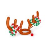 Legami - Lancio degli Anelli Gonfiabile Oh My Deer, Corna da Renna Gonfiabili, 6 anelli gonfiabili, 1 Naso Rosso da Renna, Attività divertente, Diametro 24 cm