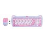 Legami - Set Tastiera con 15 Tasti Multimediali, Mouse Wireless con 3 Opzioni di Velocità, Ideale per l'Ufficio, Tema Meow
