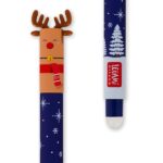 Legami - Set di 3 Penne Gel Cancellabili, Christmas Edition, Penne con Inchiostro Cancellabile Termosensibile, Rosso, Blu, Verde, Erasable Pen Natalizie, Cancella Senza Consumare il Foglio - immagine 4