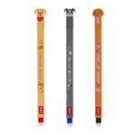 Legami - Set di 3 Penne Gel Cancellabili Fur-ever Friends, Penne con Inchiostro Cancellabile Termosensibile, Nero, Blu, Rosso, Cancella Senza Consumare il Foglio, Punta 0,7 mm