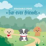 Legami - Set di 3 Penne Gel Cancellabili Fur-ever Friends, Penne con Inchiostro Cancellabile Termosensibile, Nero, Blu, Rosso, Cancella Senza Consumare il Foglio, Punta 0,7 mm - immagine 3