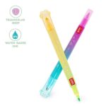Legami - Set di 6 Pennarelli Doppia Punta Meow, 1 a Scalpello di 4 mm con Glitter e 1 rotonda di 1 mm per sovrascrivere, Inchiostro a Base di Acqua, Impugnatura triangolare, 3 x 10.9 x 1.7 cm - immagine 6