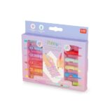 Legami - Set di 6 Pennarelli Doppia Punta Meow, 1 a Scalpello di 4 mm con Glitter e 1 rotonda di 1 mm per sovrascrivere, Inchiostro a Base di Acqua, Impugnatura triangolare, 3 x 10.9 x 1.7 cm - immagine 8